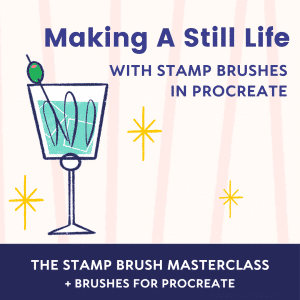 Making a Still Life with Stamp Brushes in Procreate