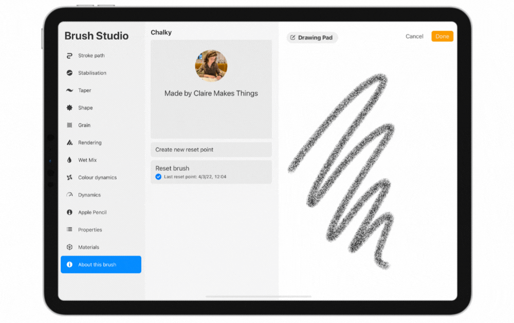 Textures in Procreate: How to make your own brushes